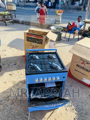 Latest and Affordable Volcano 4 Gas Burner + Oven(Bleu) 