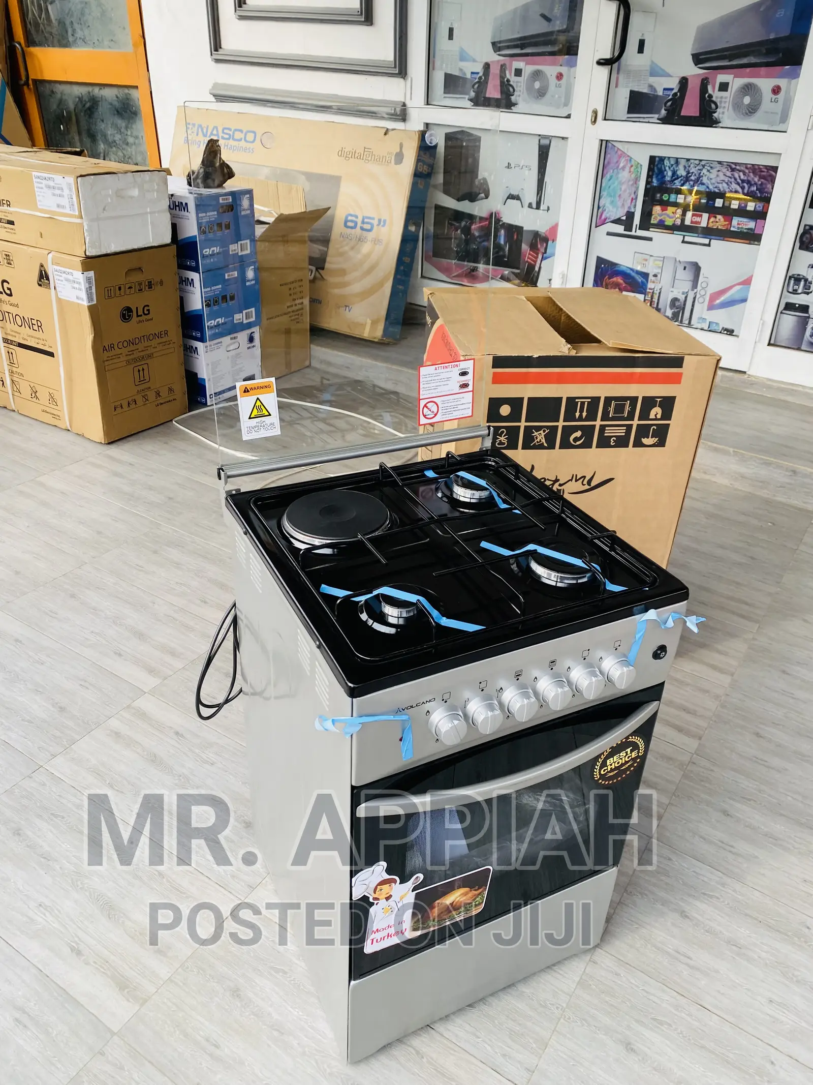 Fast Cooking Volcano Oven and Grill 3 + 1 Burner(Gray).