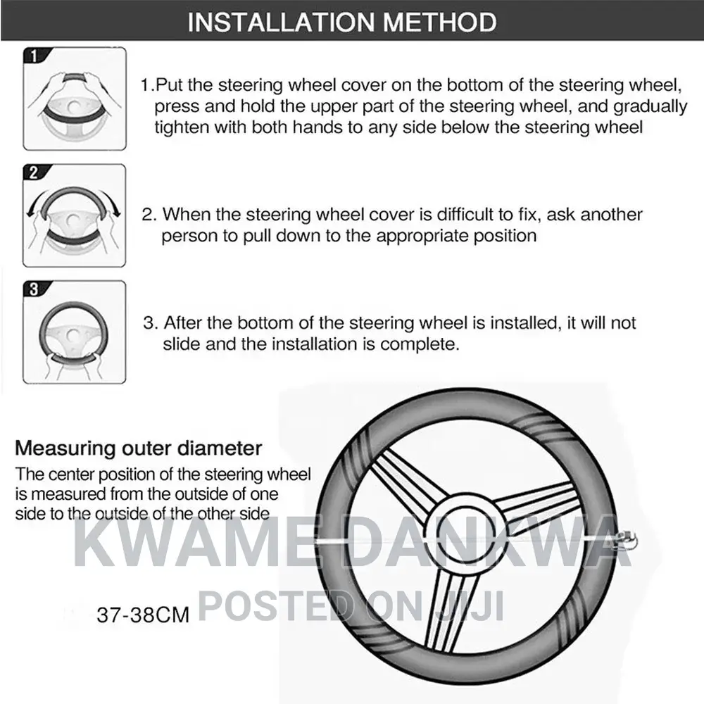 Fiber Skin Full Steering Wheel Cover