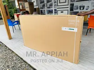 Slim Black Samsung 75 Inches 75cu8000 Crystal Uhd Tv.