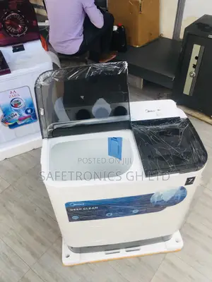 7kg Washingmachine Topload Semiautomatic Midea Black/White