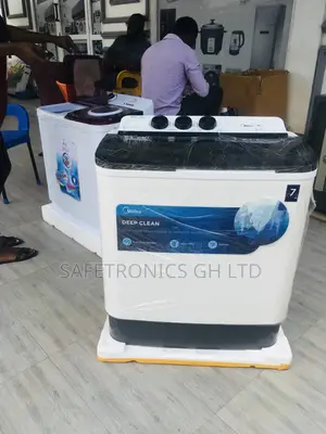 Topload Washingmachine White/Black Semiautomatic 7kg Midea 
