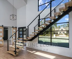 Mono Stringer (Open Modern) Floating Staircase.