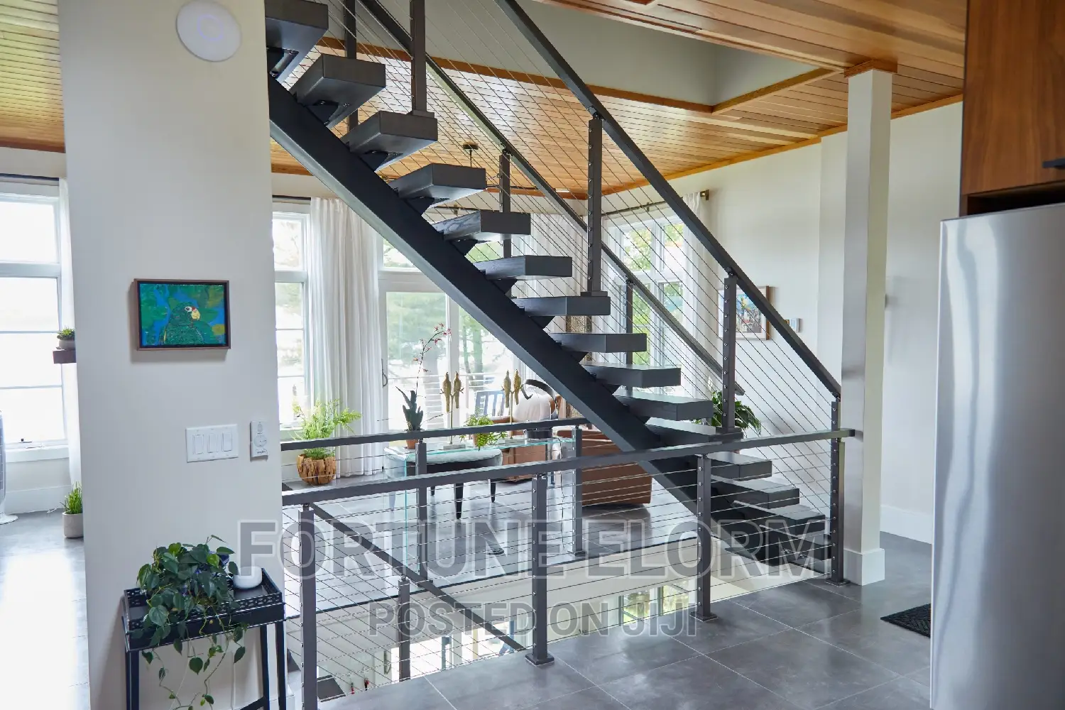 Mono Stringer (Open Modern) Floating Staircase.
