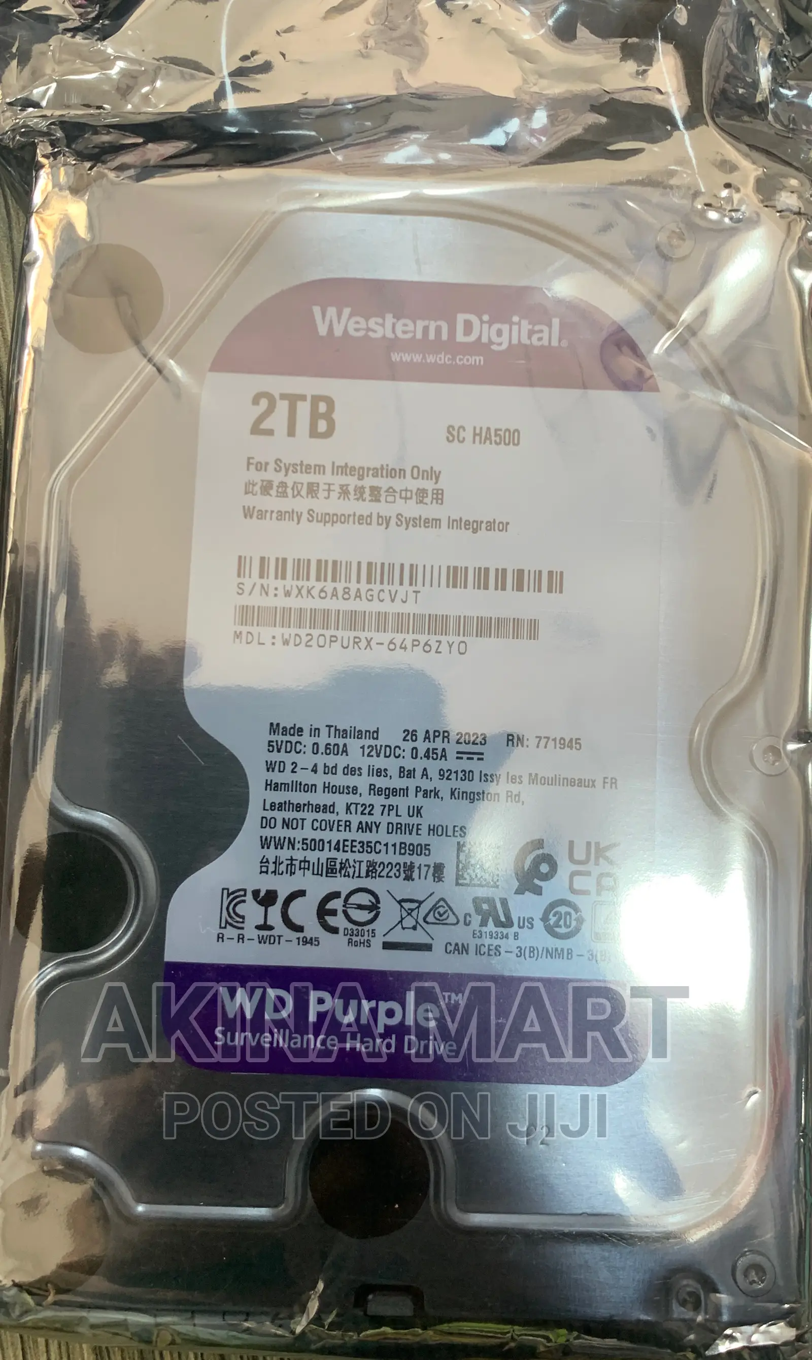 2tb Wd Surveillance HDD