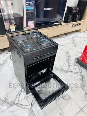 Tough and Durable Gas Electric Cooker 3-1 Black Oven Grill