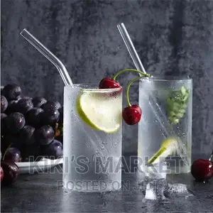 Borosilicate Glass Straws With Cleaning Brush For Smoothie