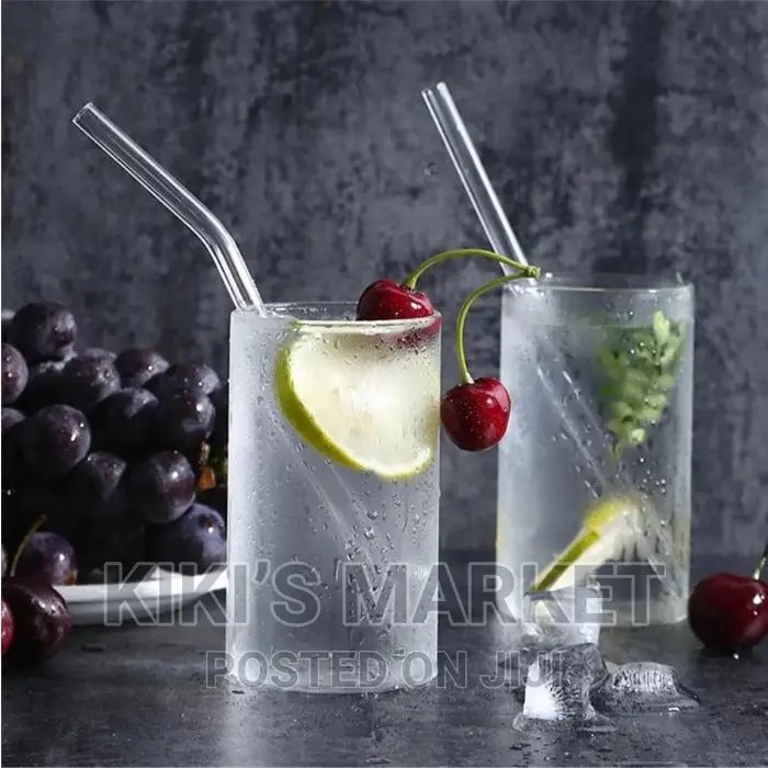 Borosilicate Glass Straws With Cleaning Brush For Smoothie