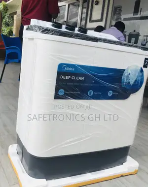  White/Blue Washingmachine Midea 7kg Semiautomatic Topload