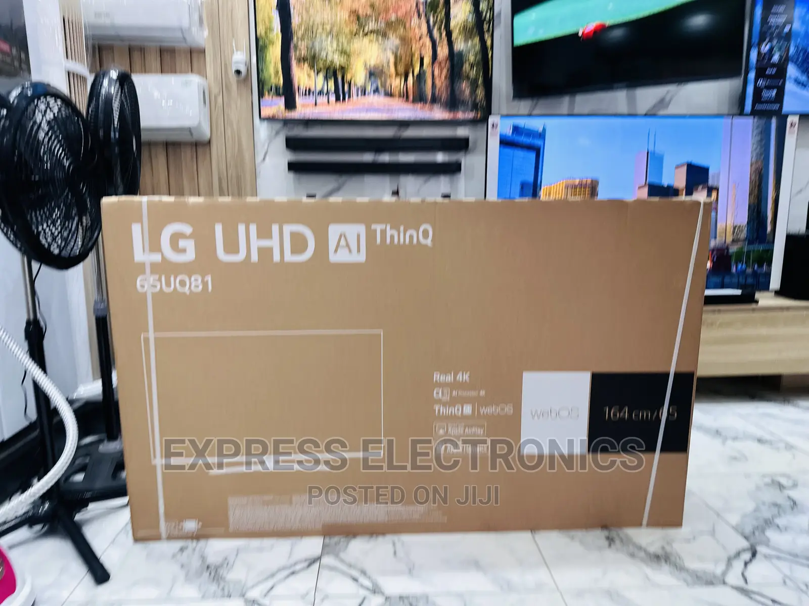 High Contrast UHD Display LG Uq8100 65” Tv Glossy Screen