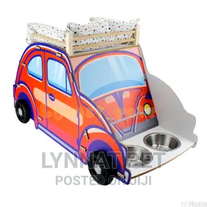 Cat Scratching Post Car With Feeding Bowl