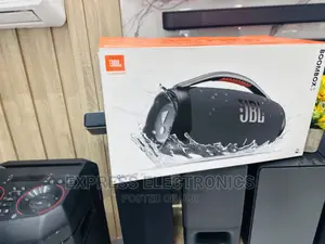Black JBL Bluetooth Speaker Boombox 3 Wireless Connectivity