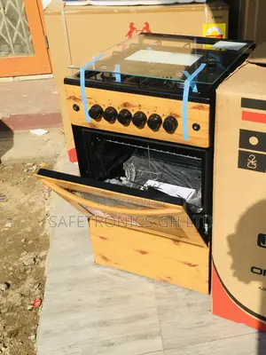 Light Wooden Auto Ignition 4 Gas Oven With Grill Cooker