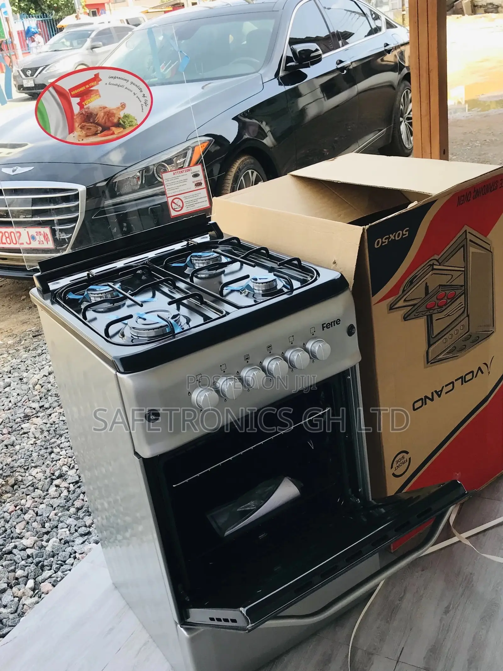 Sliver 50x55 Oven With Grill Ferre Gas Cooker Burner 
