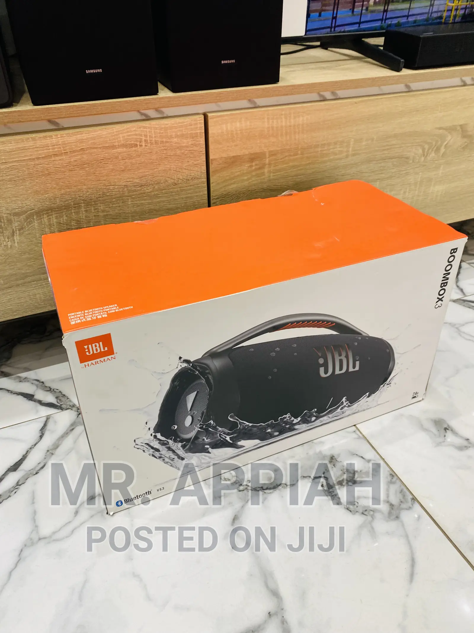 Reliable JBL Boombox 3 Waterproof Bluetooth Speaker(Black)