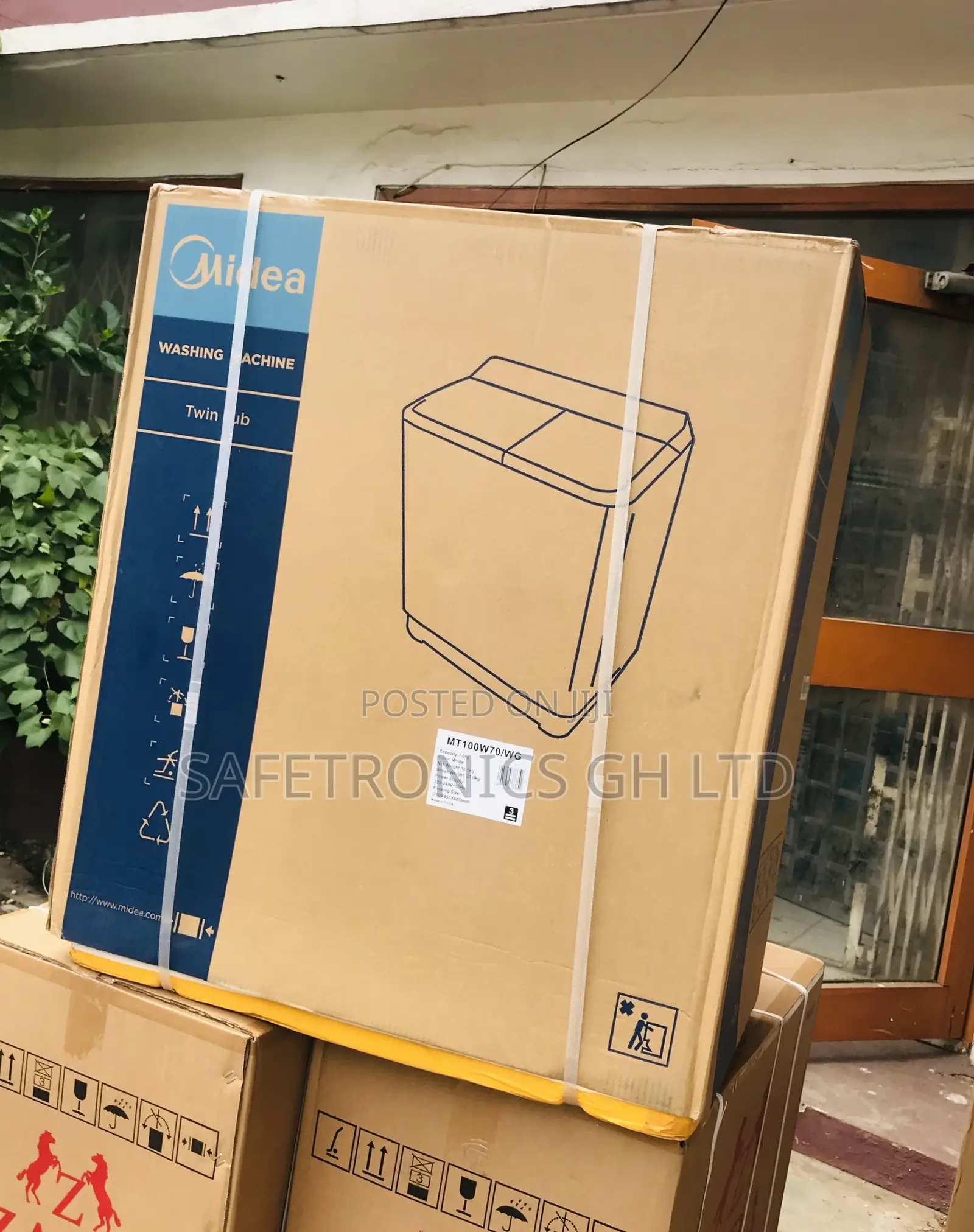 Topload Washingmachine Semiautomatic 7kg Midea Blue/White