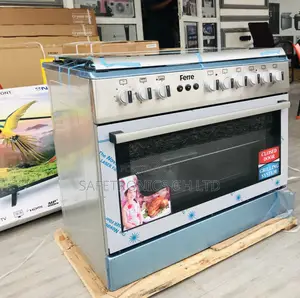 4 Gas Burner Ferre Oven With Grill 2 Electric 60x90 Sliver