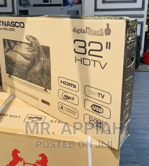 Free Standing Nasco 32 Inch Full HD Tv(Black)