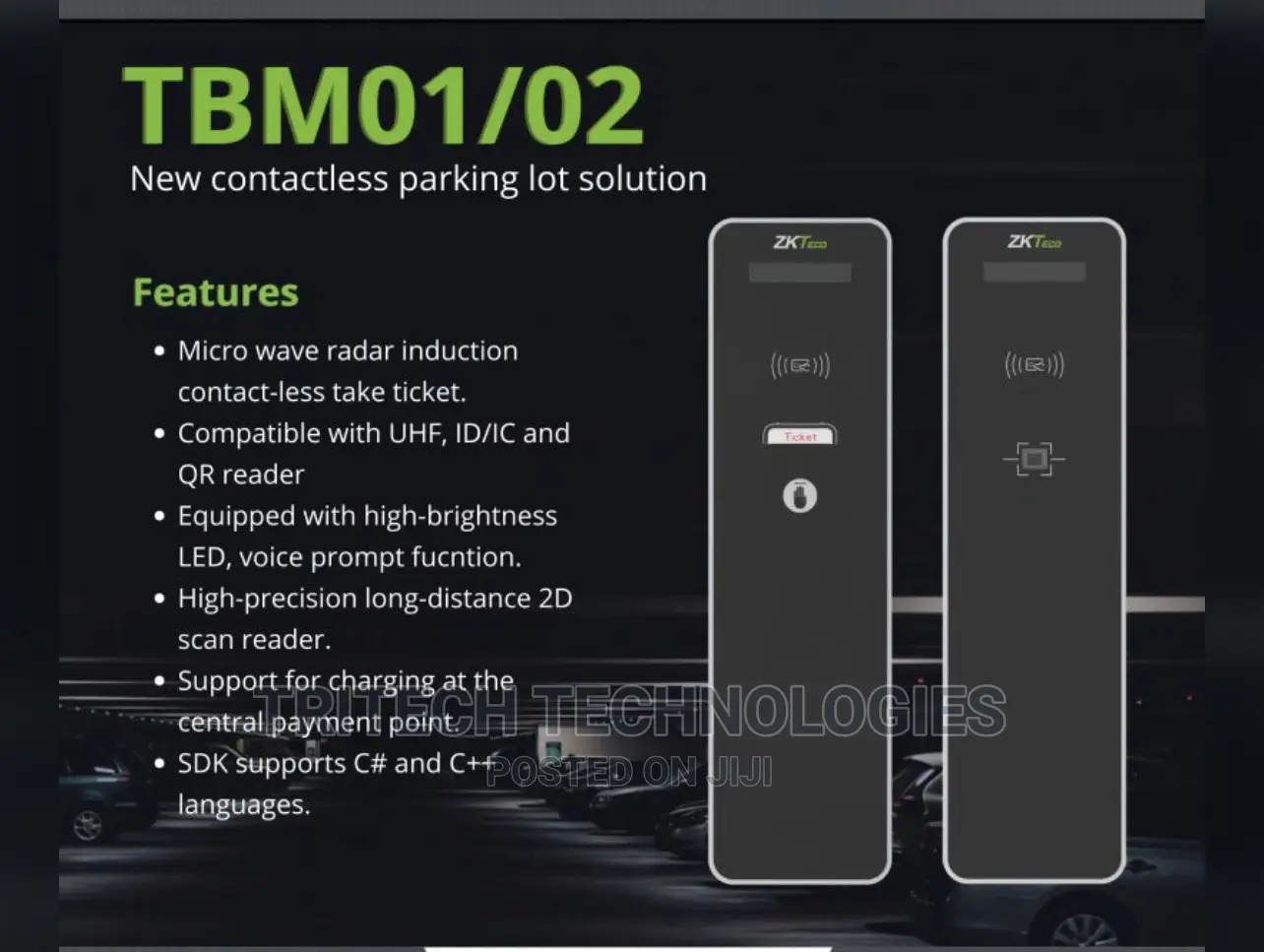 Zkteco Tbm02 Ticket Dispenser Exit for Parking Barrier