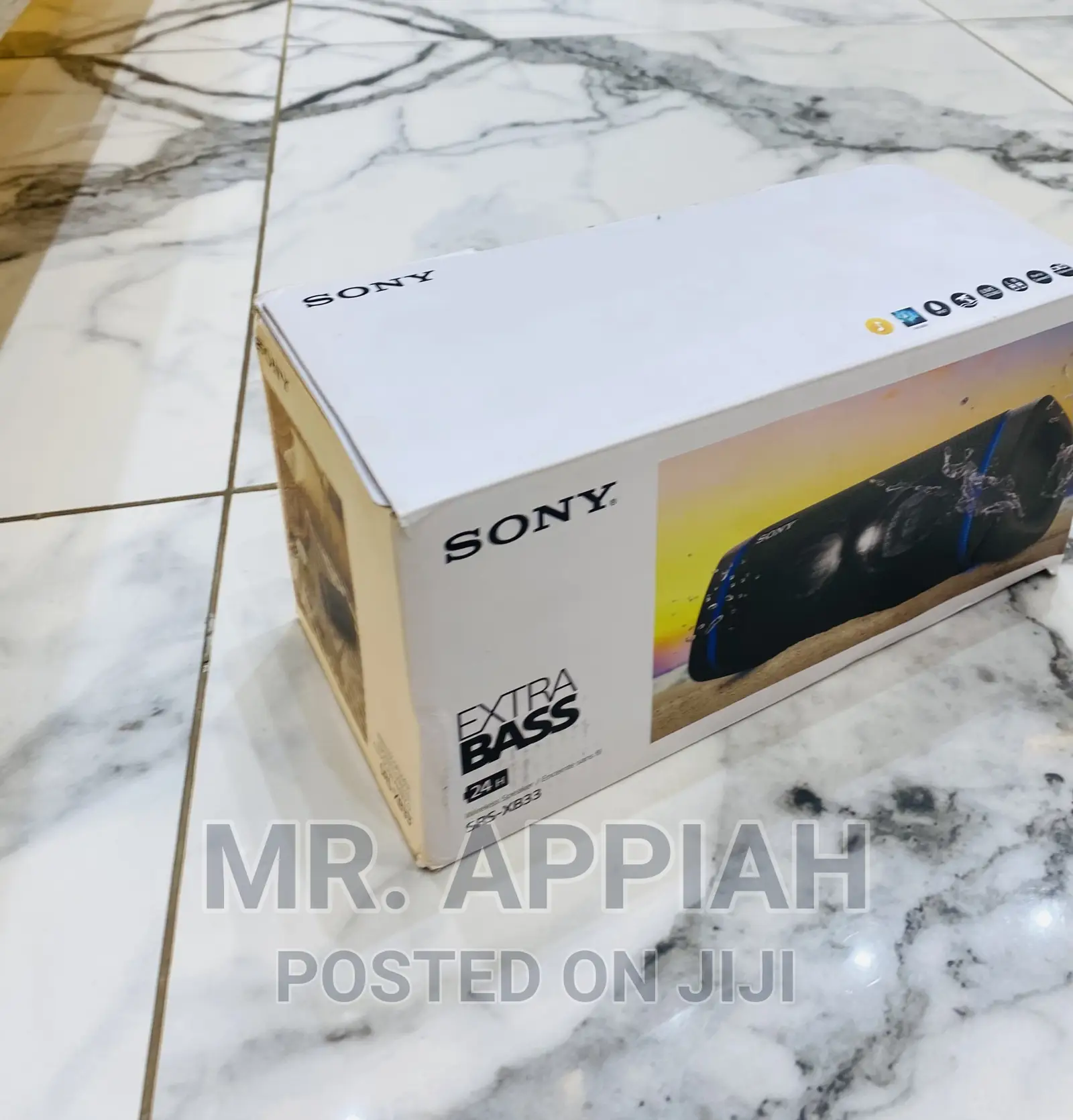 Durable Sony SRS-XB33 Waterproof Bluetooth Speaker(Black).