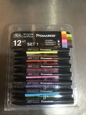 Winsor Newton Promarker Set, 12 Count, Essential Colors