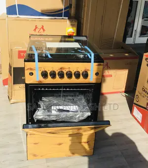 Light Wooden 4 Gas Burner Cooker Oven With Grill 50x50 