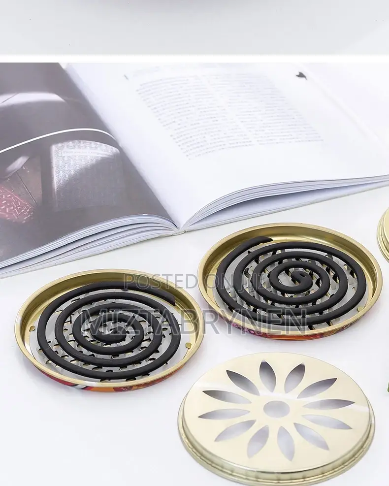 2 Sets Mosquito Coil Holder Incense Burner With Cover