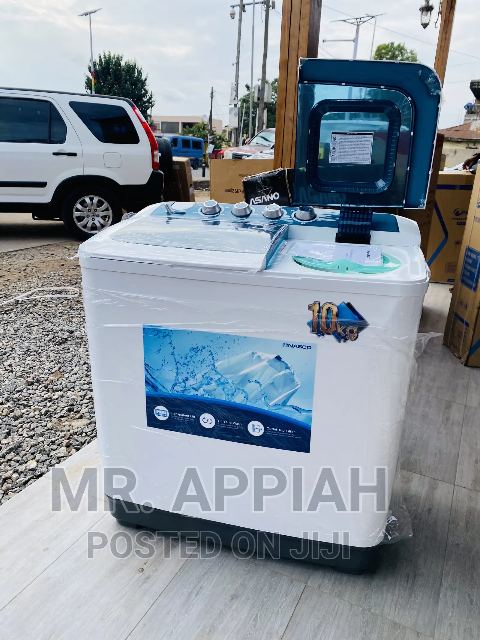 Original Nasco 12kg Washing Machine(Semi-Automatic)White.