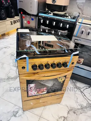 Free Standing Oven Grill 4burner Volcano Gas Cooker Wooden
