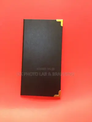 Elegant Single Pouch Receipt Holder With Gold Borders