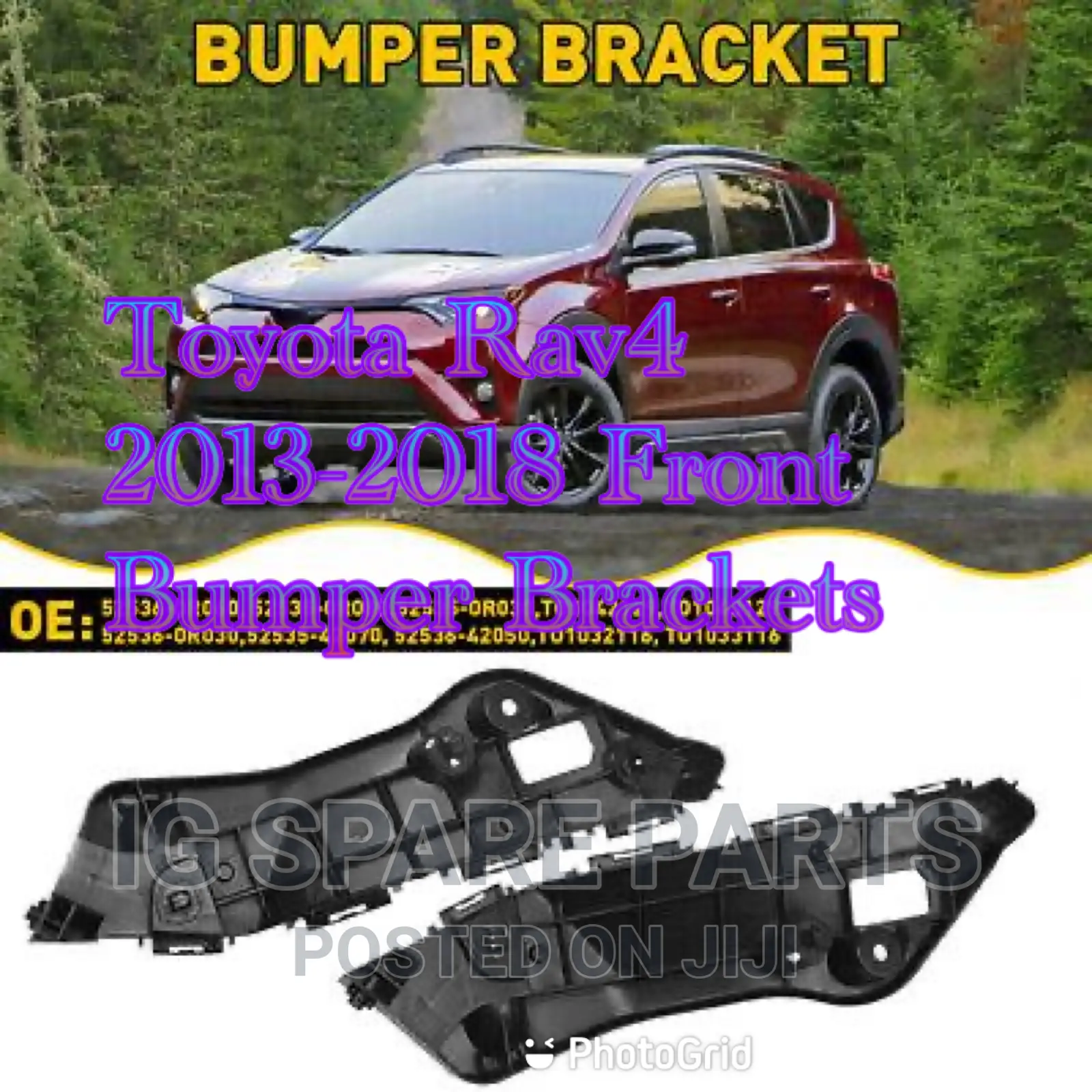 Toyota Rav4 2013-2018 Front Bumper Bracket Pair