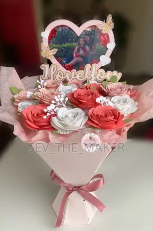Paper Flowers and Vase Available for a Cool Price