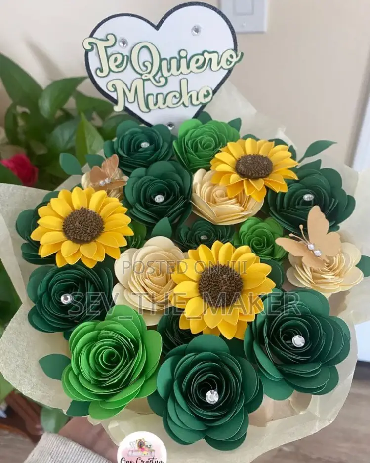 Paper Flowers and Vase Available for a Cool Price