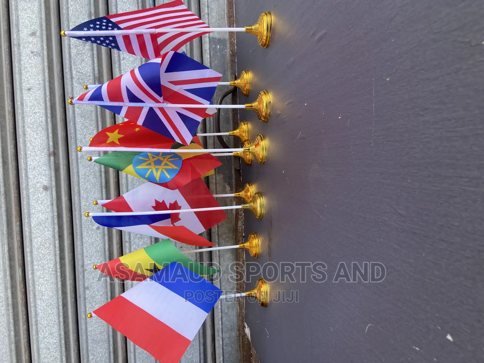 Original Miniature Flags With Gold Base for Table Top