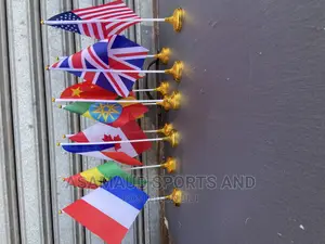 Original Miniature Flags With Gold Base for Table Top