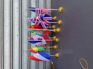 Original Miniature Flags With Gold Base for Table Top