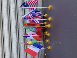 Original Miniature Flags With Gold Base for Table Top