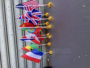 Original Miniature Flags With Gold Base for Table Top