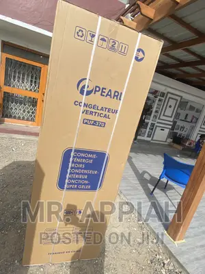 Free Standing Pearl 225ltr Upright Freezer(PUF-370)Gray 