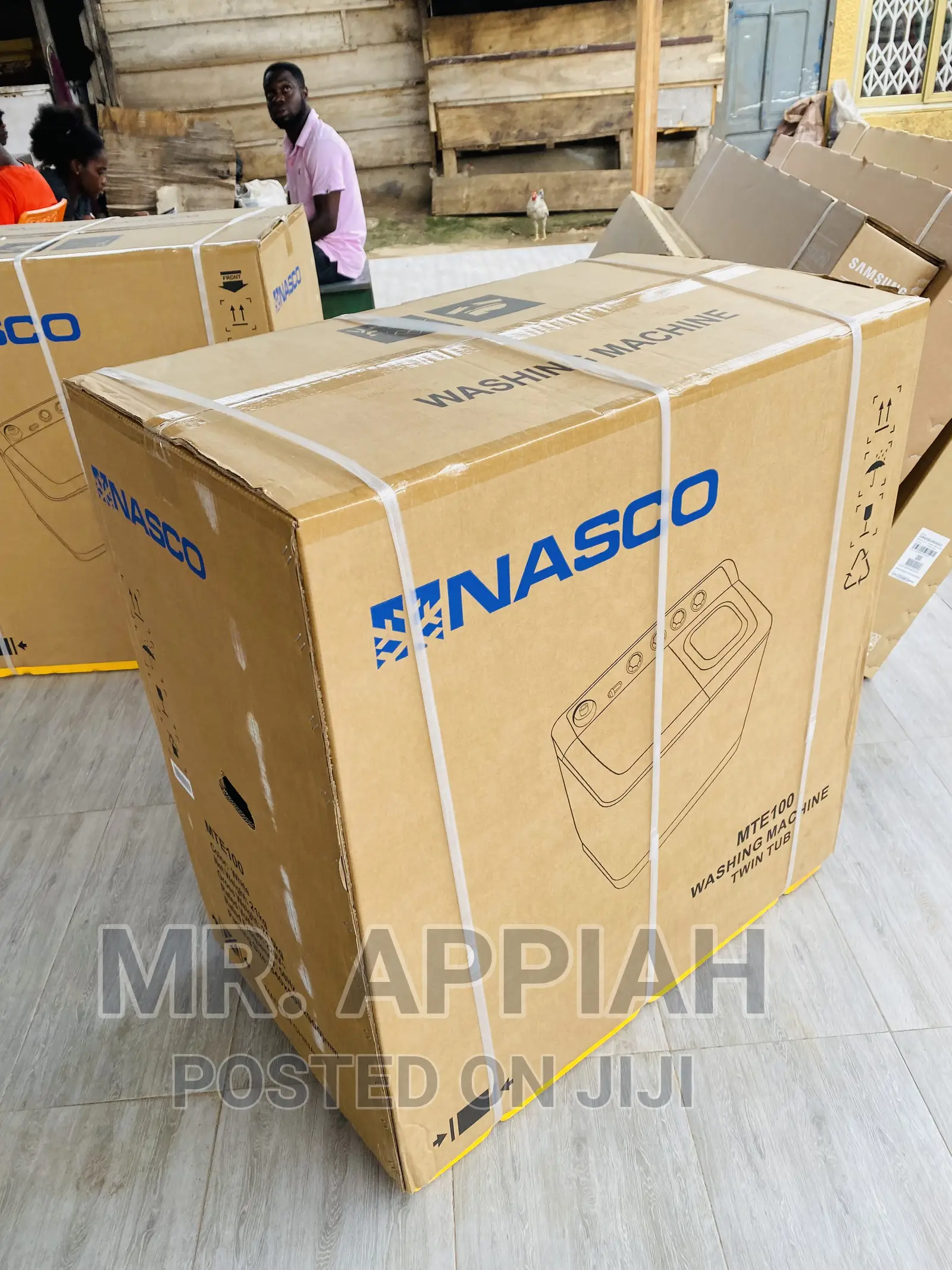 Stainless Steel Tub Nasco 10kg Washing Machine(White) 