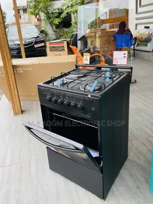 Original Volcano 3 Gas Cooker + 1 Electric Burner(Black) 