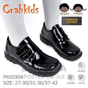 Premium Patent Leather Boys Black Shoes Size 26 to 42