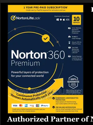 Norton 360 Premium 10 Devices 1 Year Windows/Mac/Android/Ios