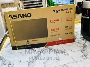 High Quality Asano 75 Inch Smart LED Tv(Black)