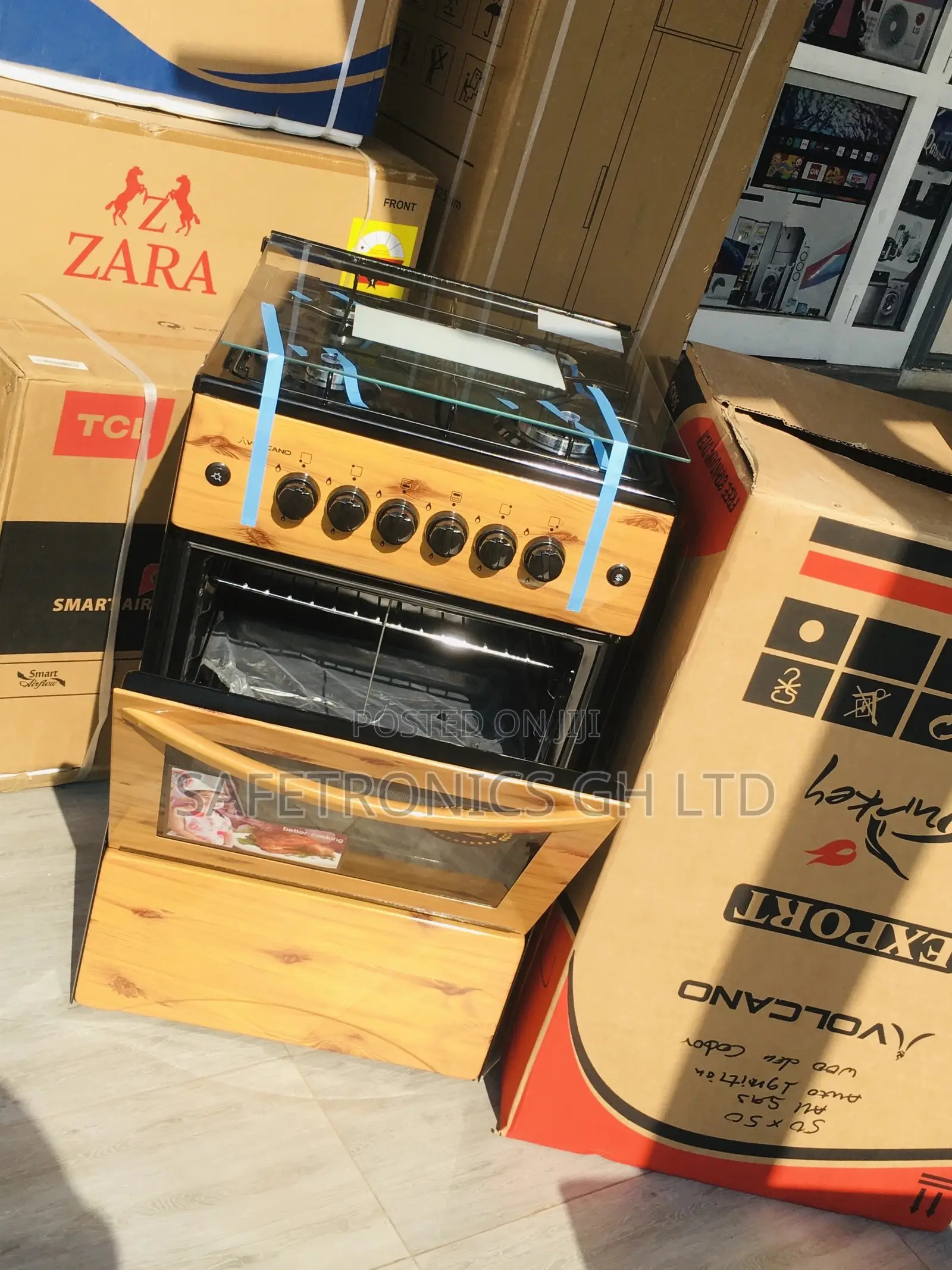  Wooden 50x50 Oven With Grill Volcano 4 Cooker Gas Burner 