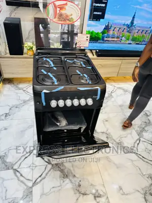 Flame  It Up With 60/60 Gas Cooker Oven Grill 4burner Black