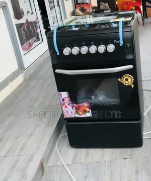 Black Ferre Cooker 4 Gas Burner Oven With Grill 50x55 