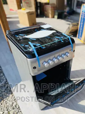 Double Grid Glass Ferre 4 Gas Burner With Oven Grill.