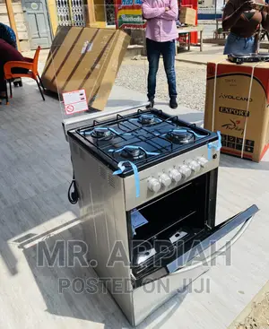 Super Quality Volcano 4 Gas Burner With Oven(Gray)50x50