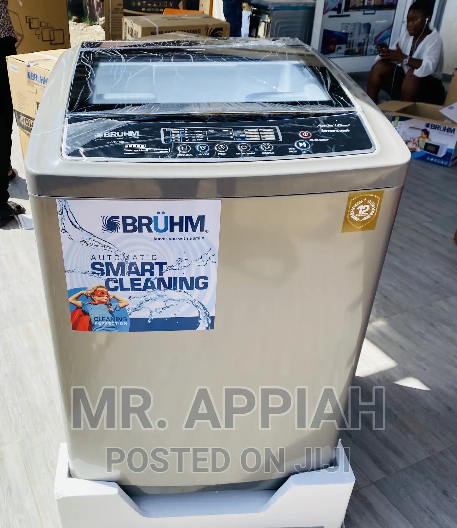 Bruhm 16ltr Full Automatic Top Load Washing Machine(Gray).